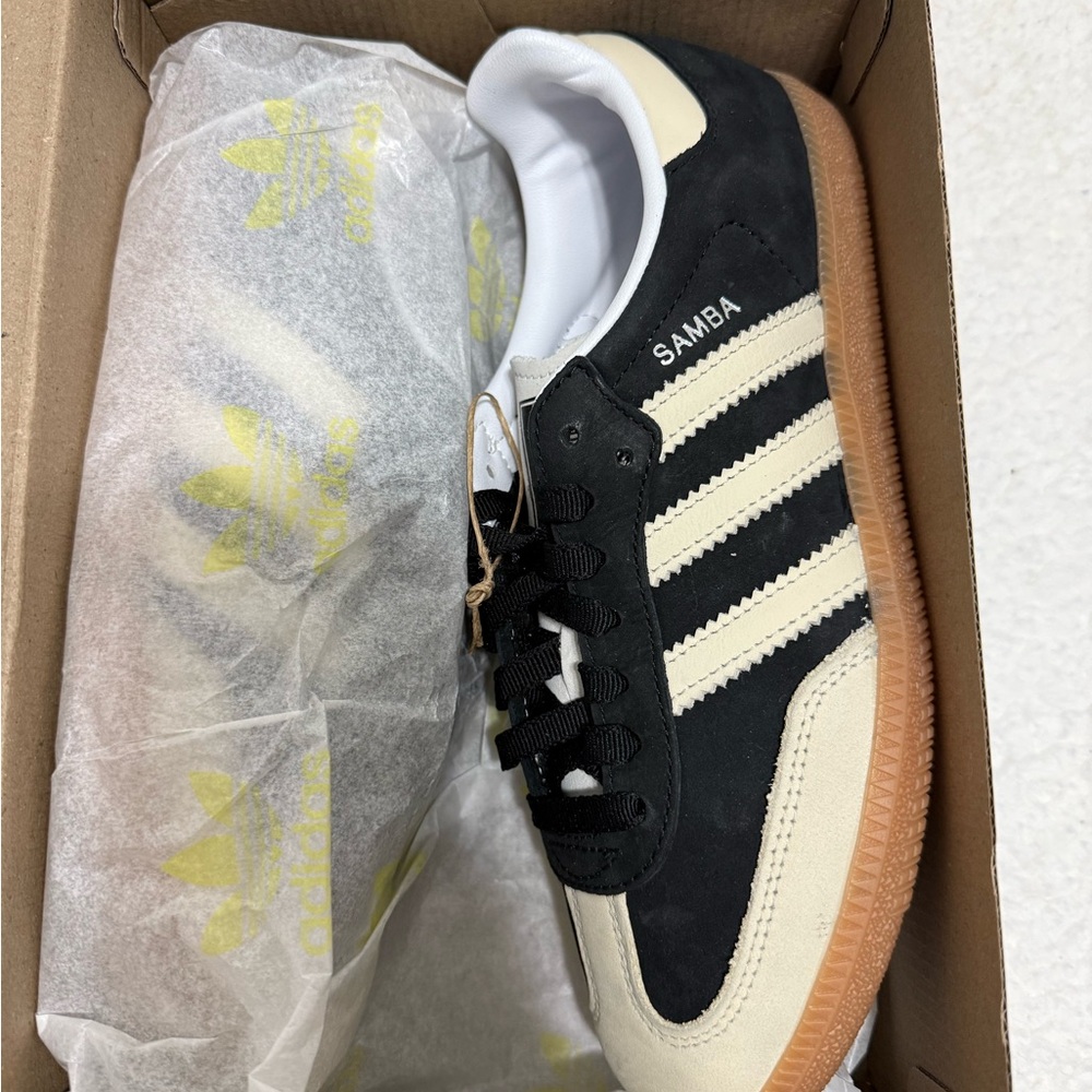 Adidas Samba Black and Cream Sneakers - Picture 5 of 5